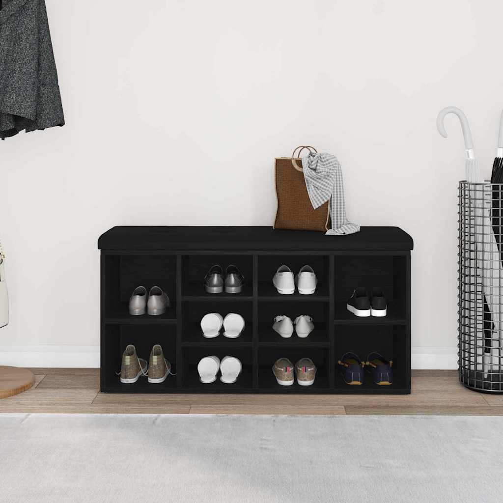 Klupa za cipele Crni hrast 102 x 32 x 50 cm Konstruirano drvo