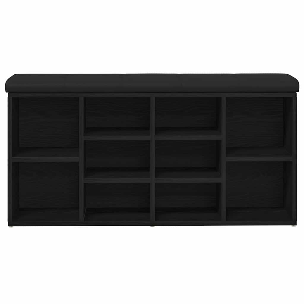 Klupa za cipele Crni hrast 102 x 32 x 50 cm Konstruirano drvo
