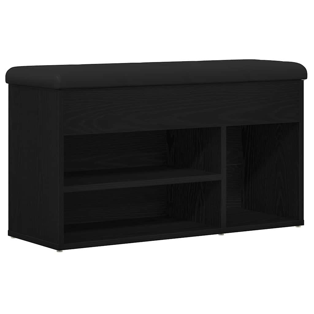 Klupa za cipele Crna 80 x 30 x 45 cm Konstruirano drvo