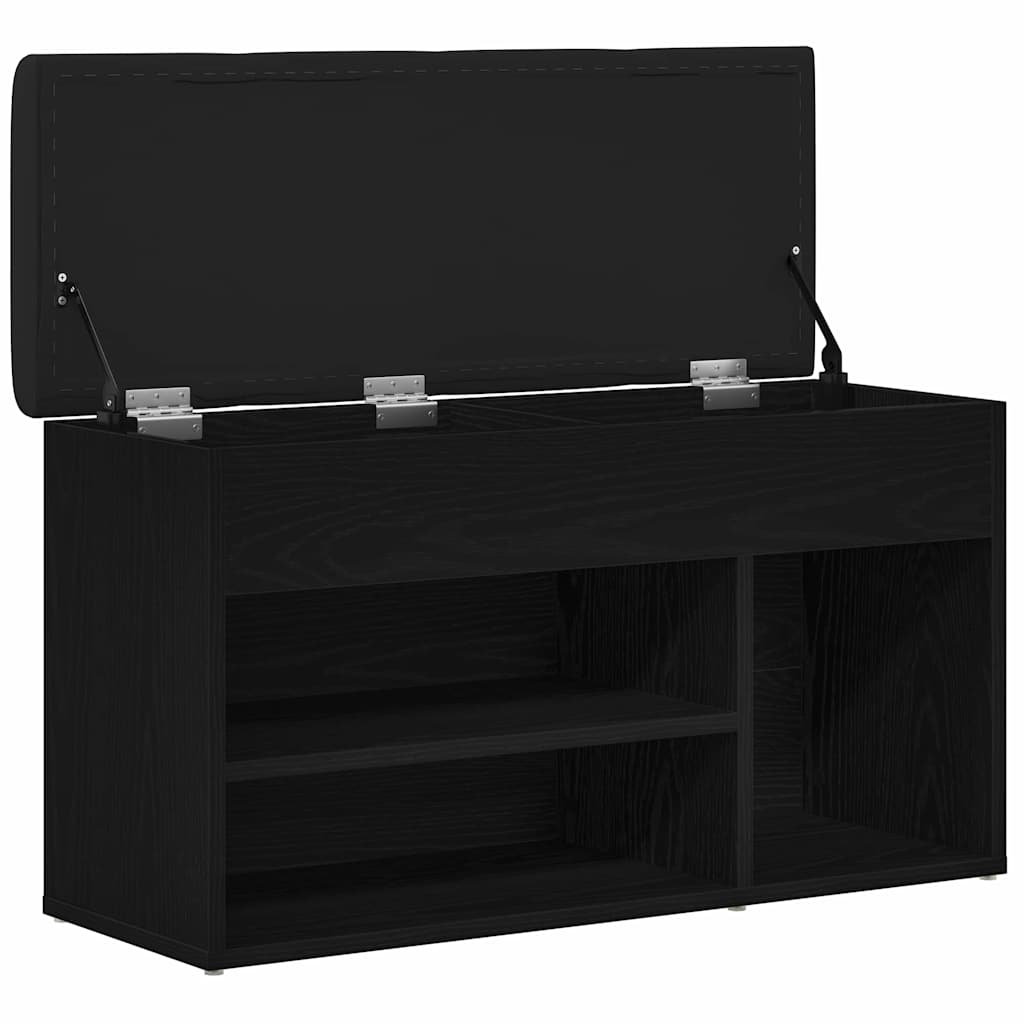Klupa za cipele Crna 80 x 30 x 45 cm Konstruirano drvo