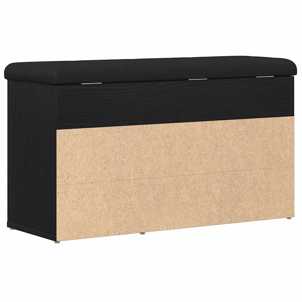 Klupa za cipele Crna 80 x 30 x 45 cm Konstruirano drvo
