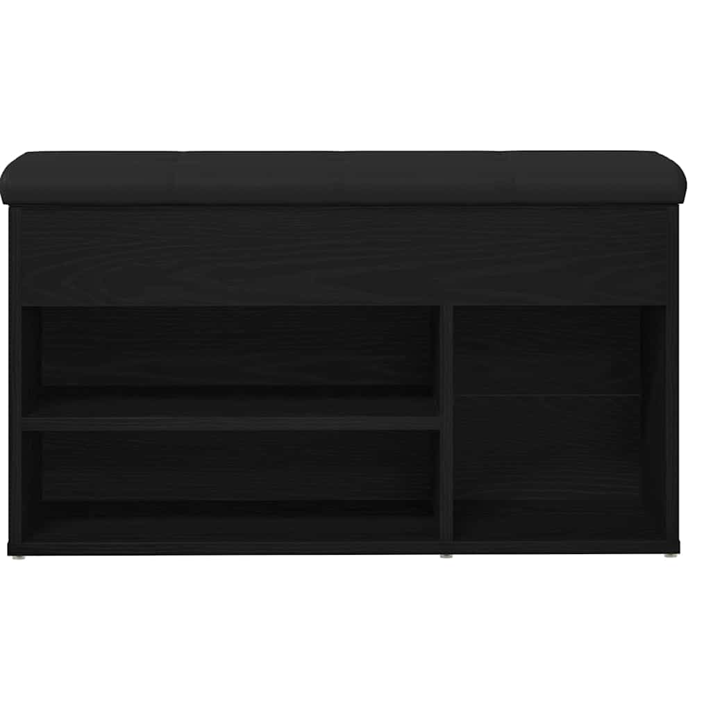 Klupa za cipele Crna 80 x 30 x 45 cm Konstruirano drvo