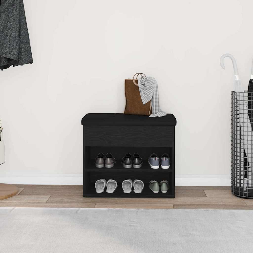 Klupa za pohranu Crni hrast 62 x 32 x 50 cm Konstruirano drvo