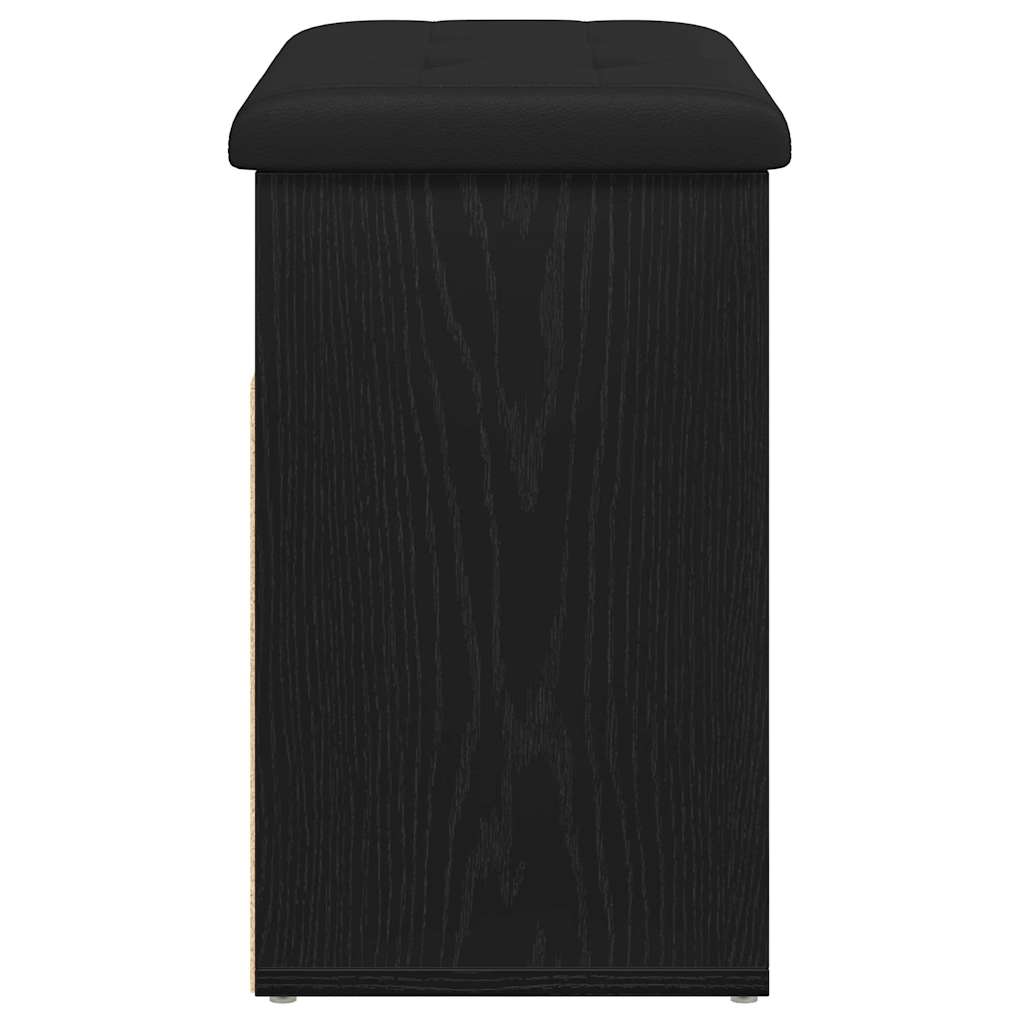 Klupa za pohranu Crni hrast 62 x 32 x 50 cm Konstruirano drvo