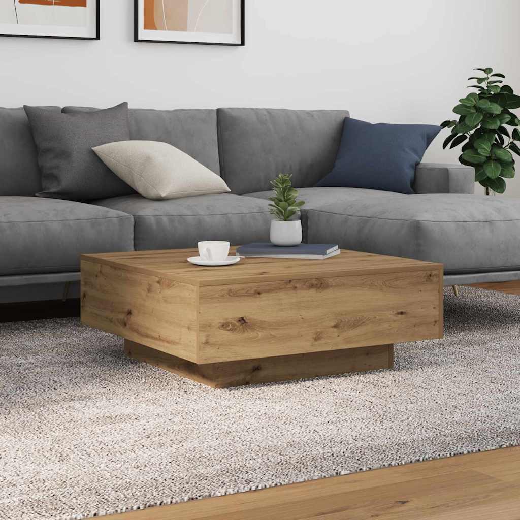 Kava Stol Umjetnički hrast 80 x 80 x 31 cm Konstruirano drvo
