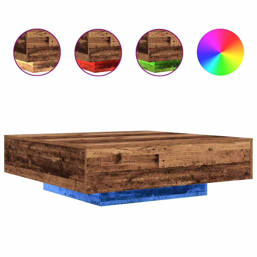 Kava Stol Staro drvo 100 x 100 x 31 cm Konstruirano drvo
