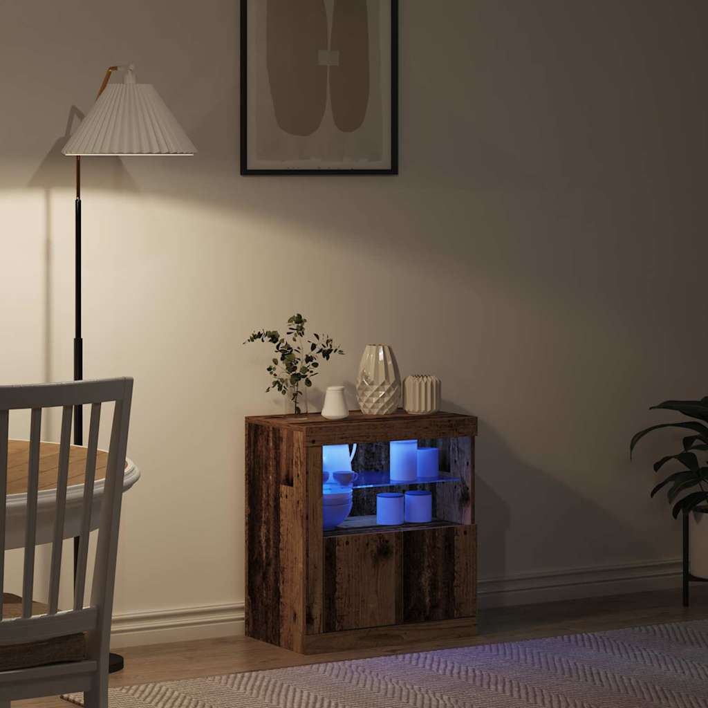 LED komoda Smeđa 60,5 x 37 x 67 cm Konstruirano drvo