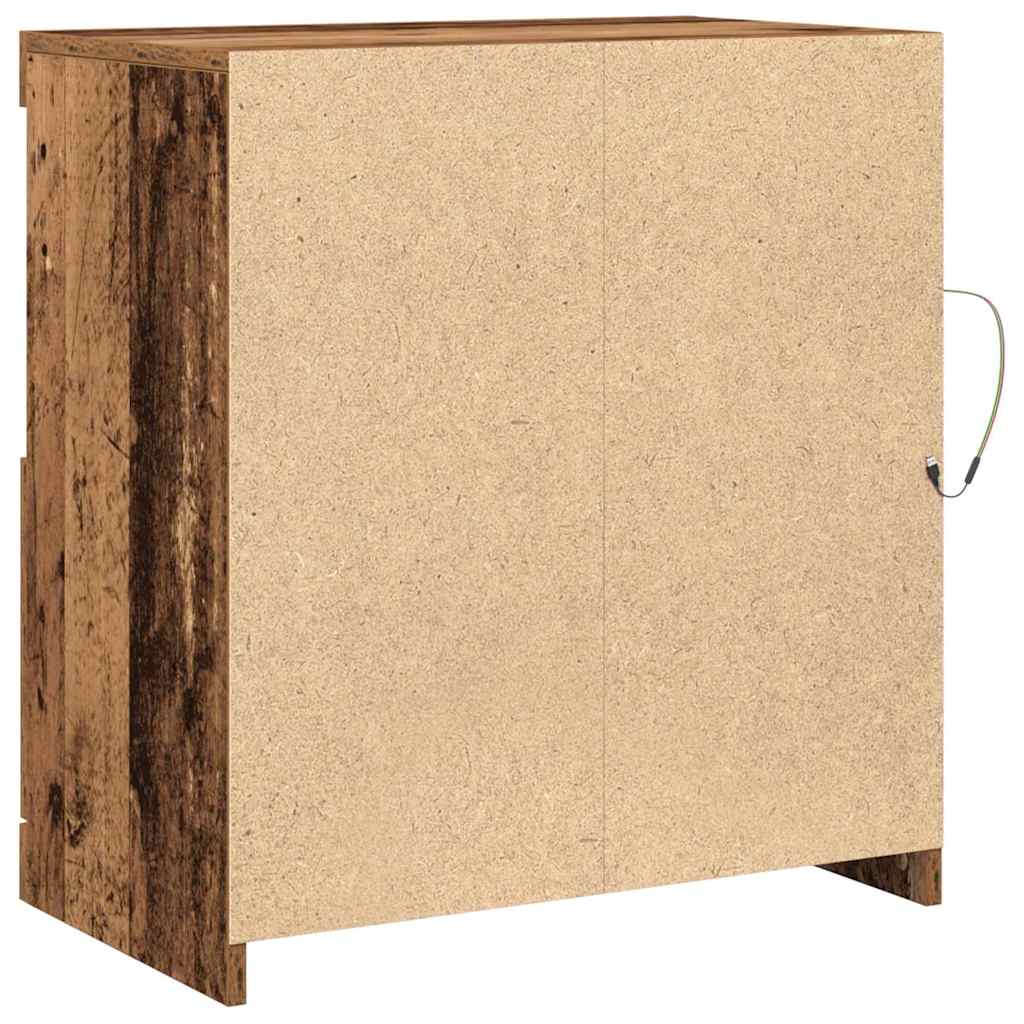 LED komoda Smeđa 60,5 x 37 x 67 cm Konstruirano drvo