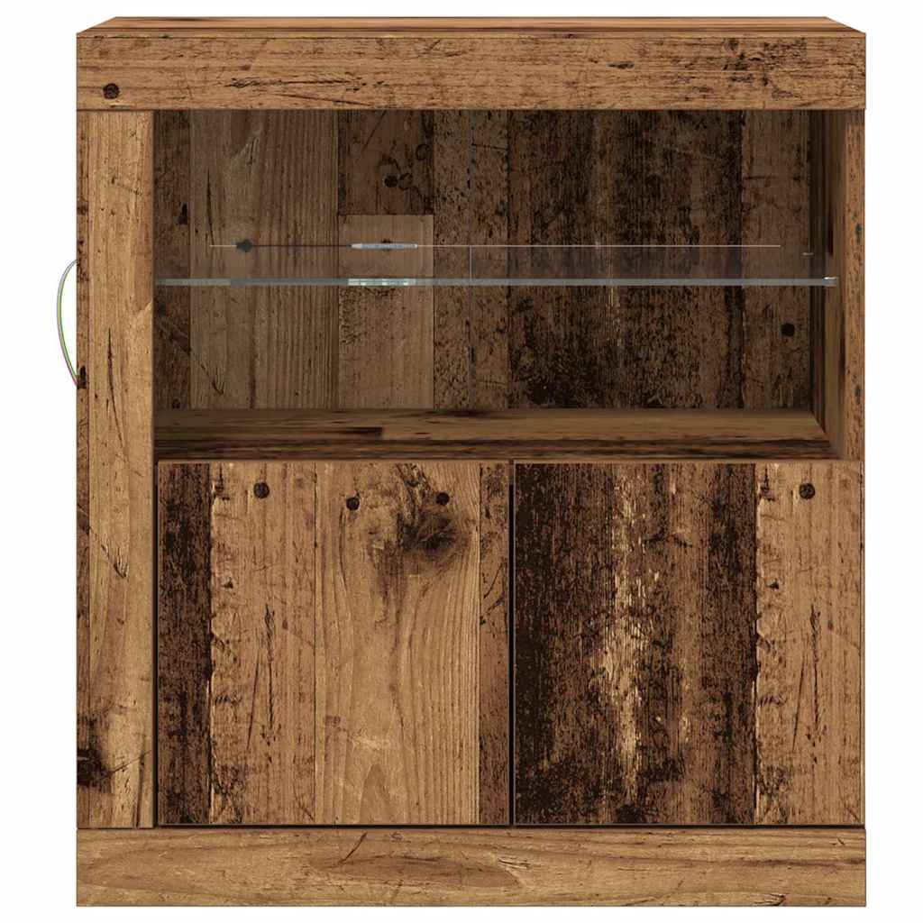 LED komoda Smeđa 60,5 x 37 x 67 cm Konstruirano drvo