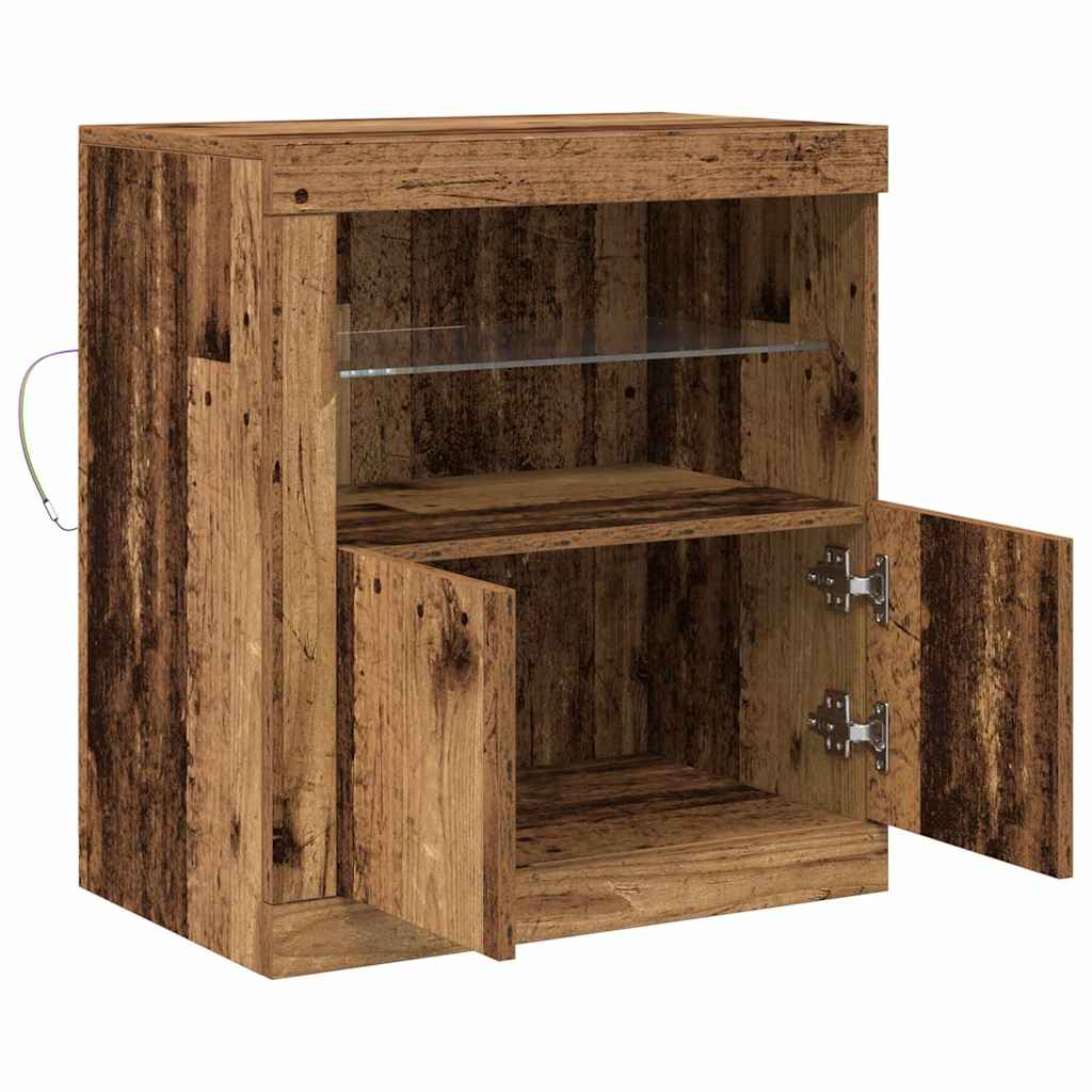 LED komoda Smeđa 60,5 x 37 x 67 cm Konstruirano drvo