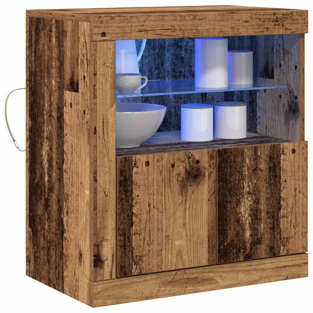 LED komoda Smeđa 60,5 x 37 x 67 cm Konstruirano drvo