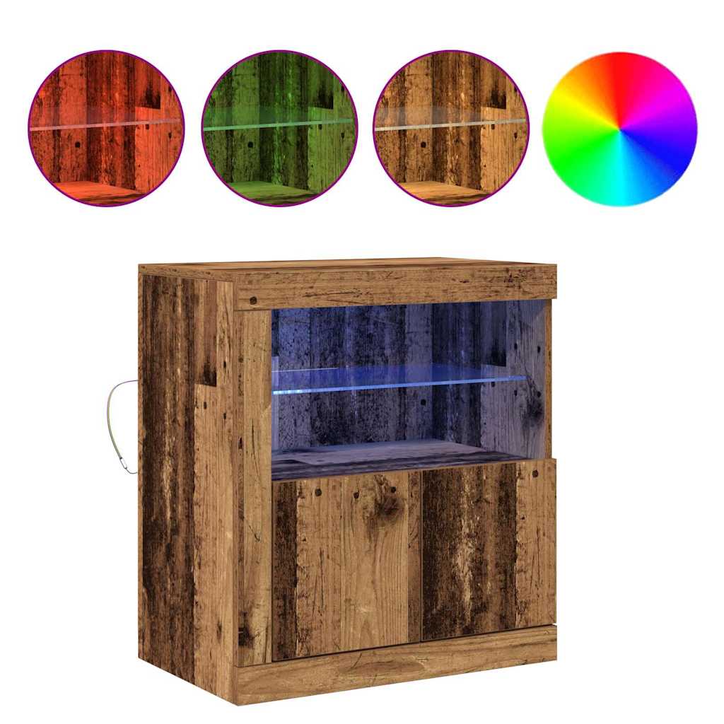 LED komoda Smeđa 60,5 x 37 x 67 cm Konstruirano drvo