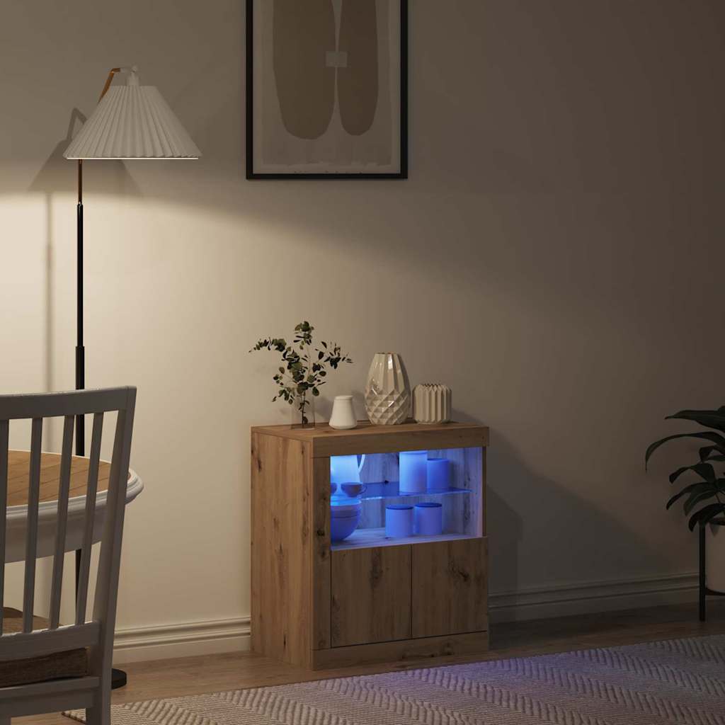 LED komoda Smeđa 60,5 x 37 x 67 cm Konstruirano drvo