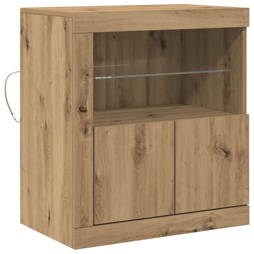 LED komoda Smeđa 60,5 x 37 x 67 cm Konstruirano drvo