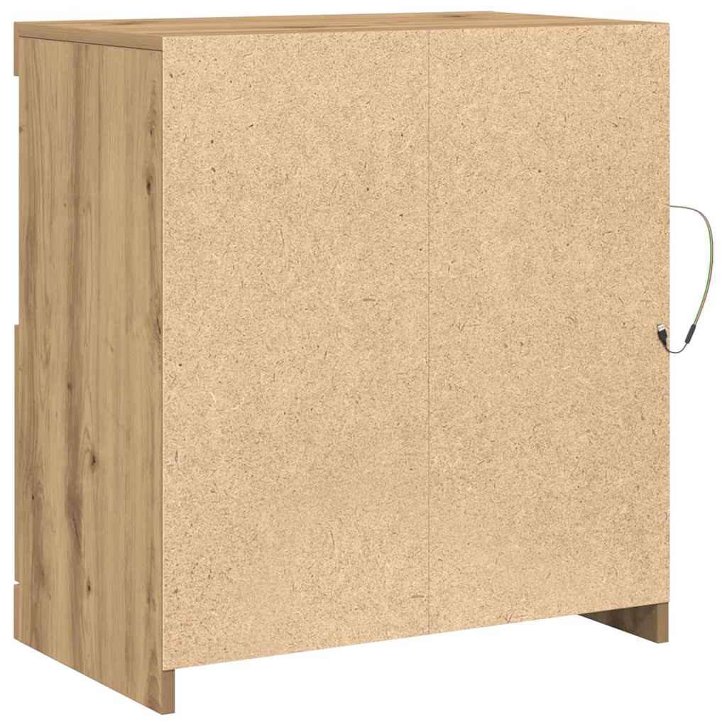 LED komoda Smeđa 60,5 x 37 x 67 cm Konstruirano drvo