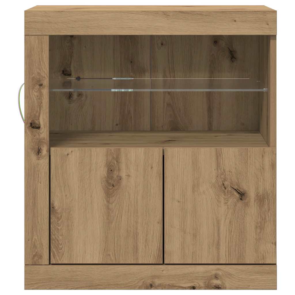 LED komoda Smeđa 60,5 x 37 x 67 cm Konstruirano drvo