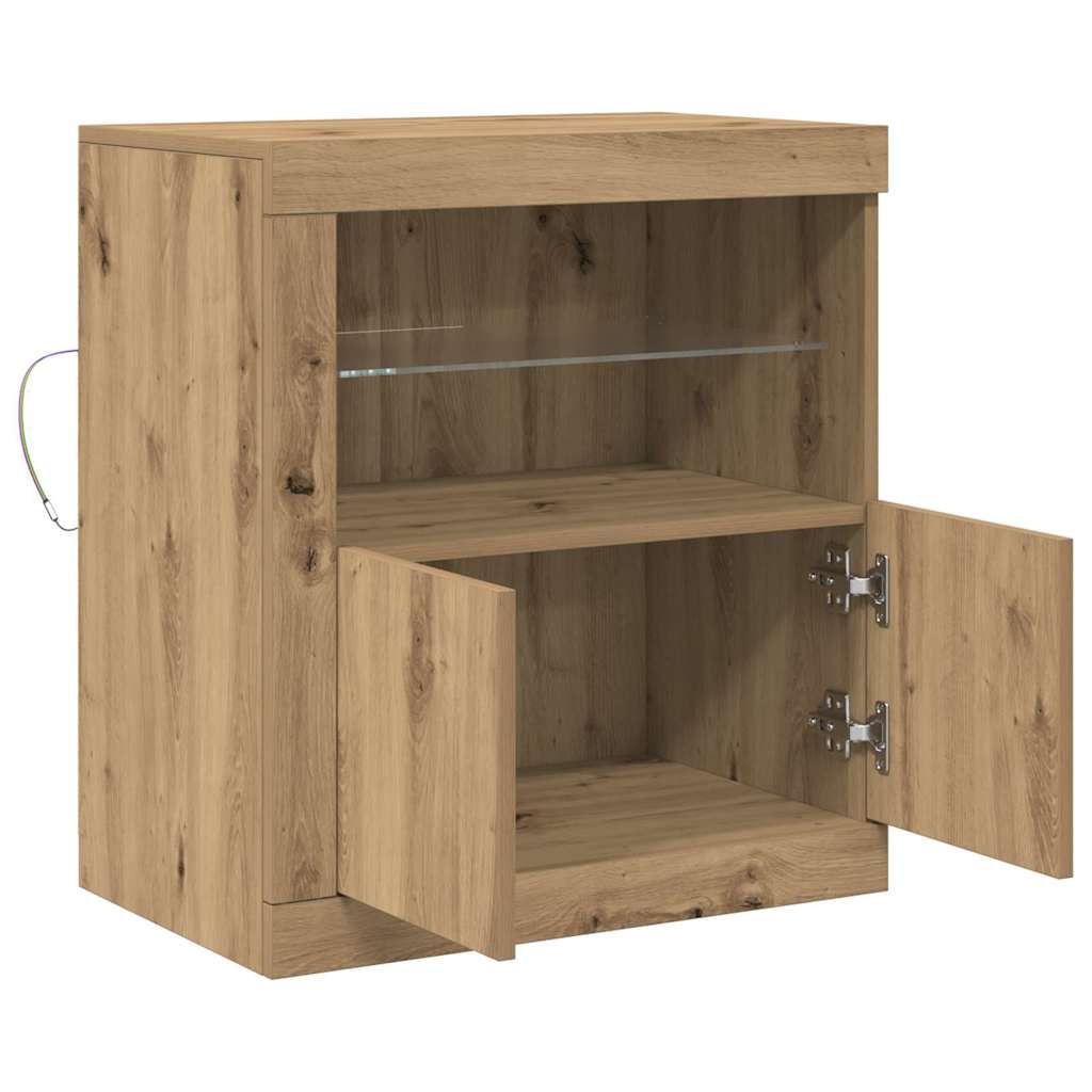 LED komoda Smeđa 60,5 x 37 x 67 cm Konstruirano drvo