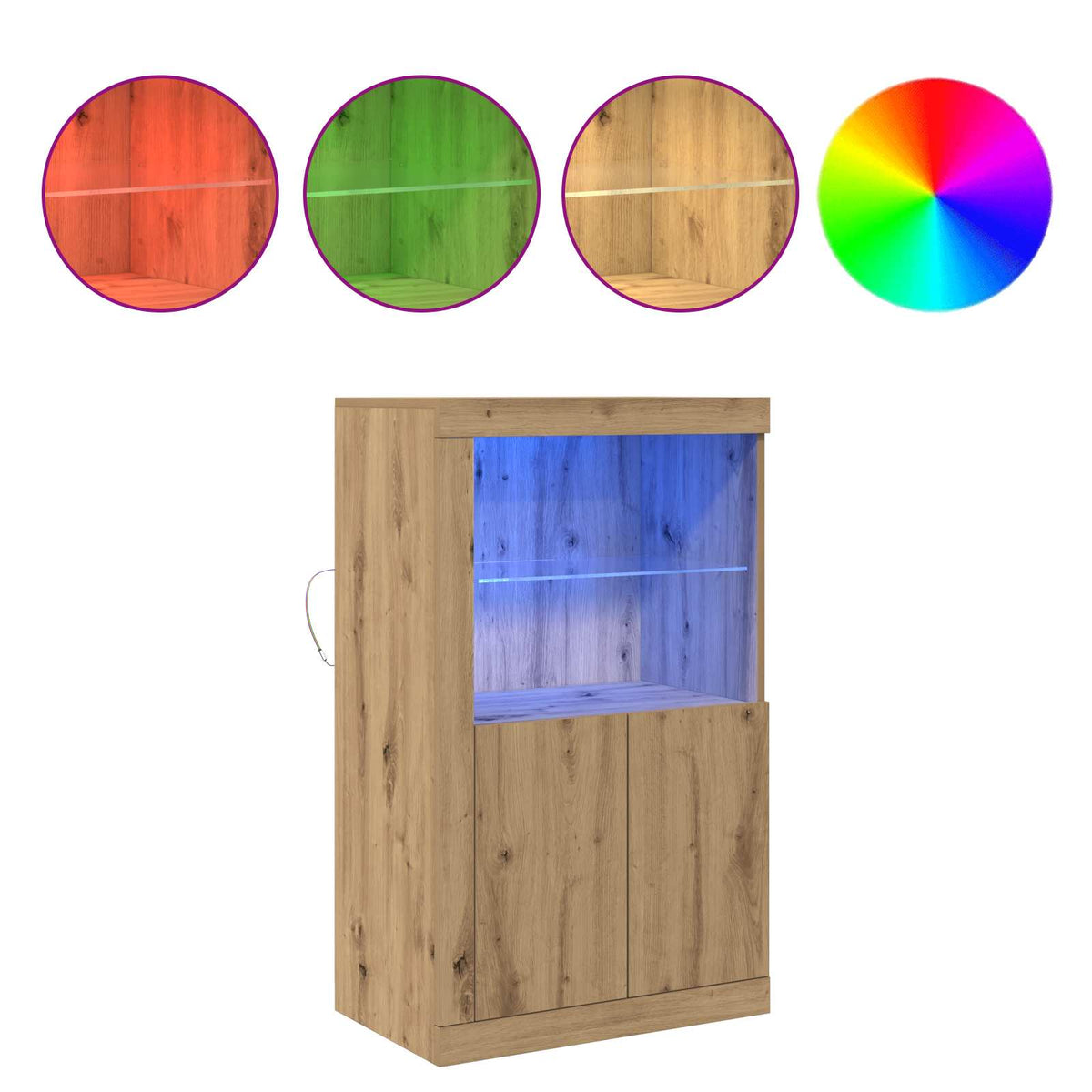 LED komoda 60,5 x 37 x 100 cm Konstruirano drvo