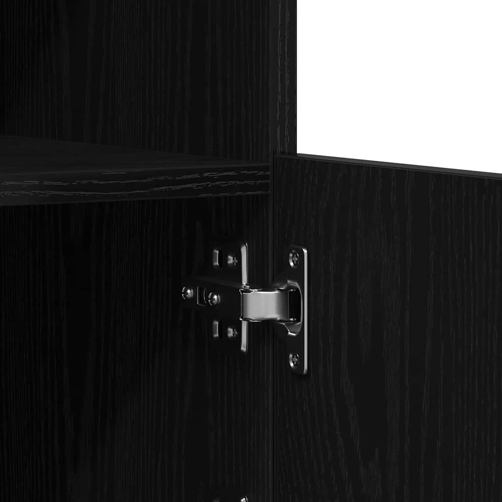 LED komoda Crni hrast 60,5 x 37 x 100 cm Konstruirano drvo