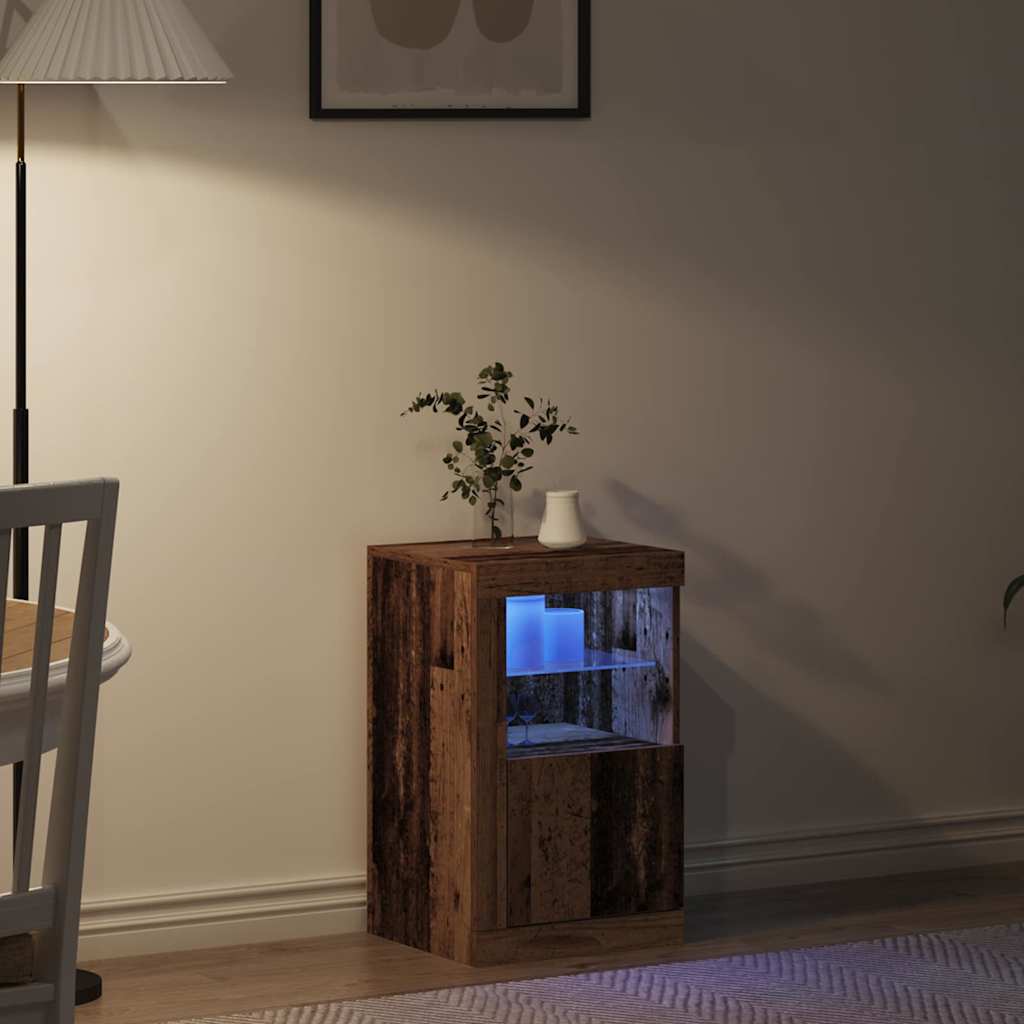 LED komoda Staro drvo 41 x 37 x 67 cm Konstruirano drvo