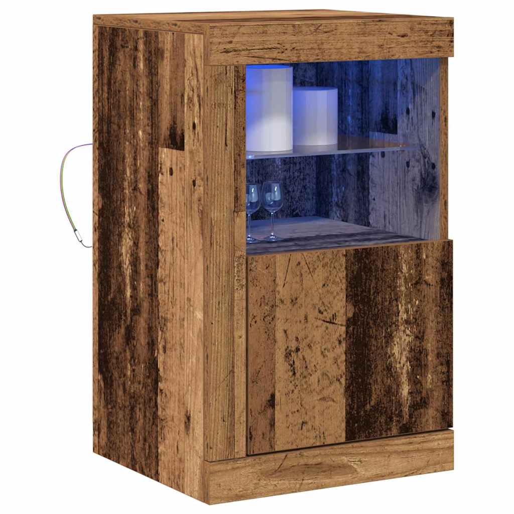 LED komoda Staro drvo 41 x 37 x 67 cm Konstruirano drvo