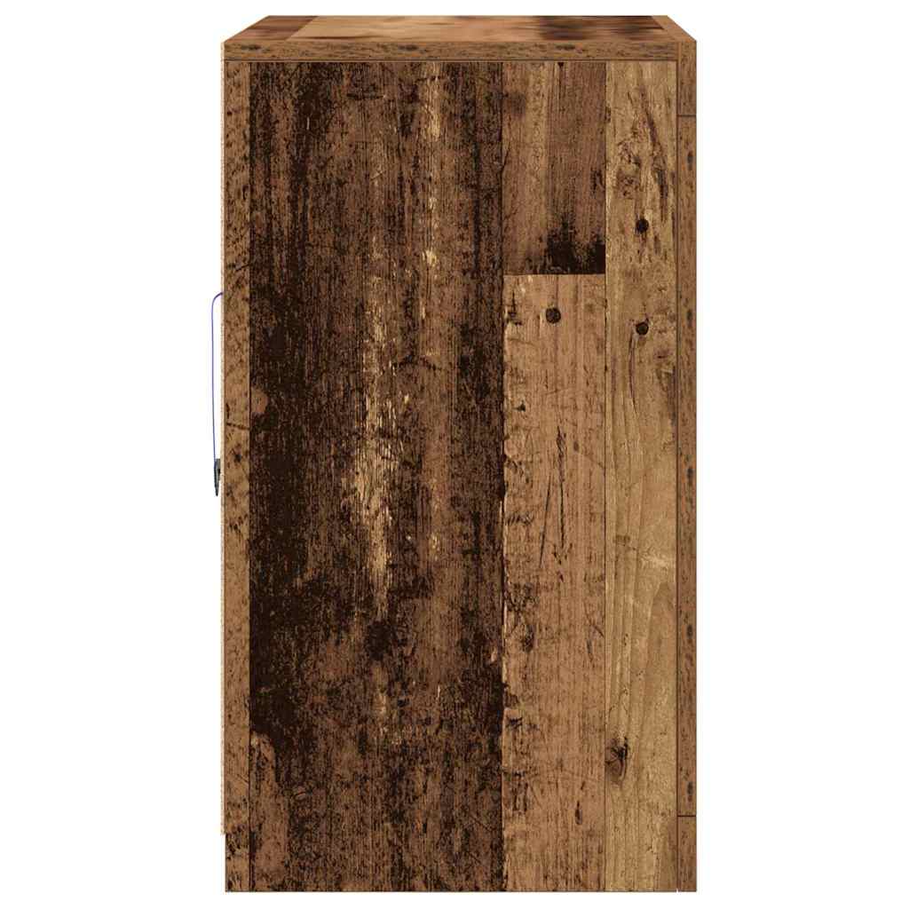 LED komoda Staro drvo 41 x 37 x 67 cm Konstruirano drvo