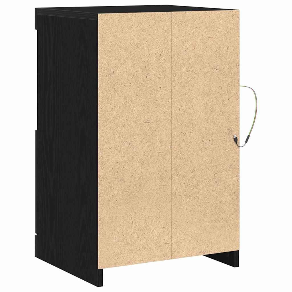 LED komoda Crni hrast 41 x 37 x 67 cm Konstruirano drvo