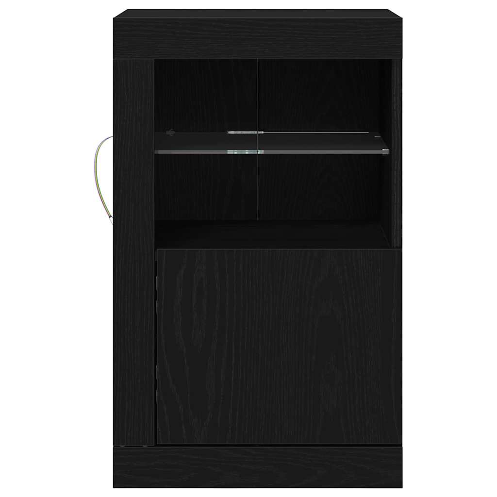 LED komoda Crni hrast 41 x 37 x 67 cm Konstruirano drvo