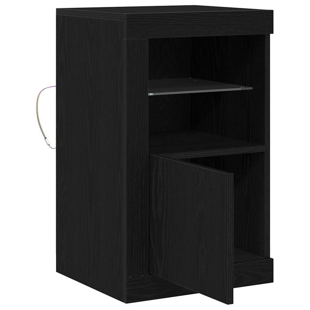LED komoda Crni hrast 41 x 37 x 67 cm Konstruirano drvo