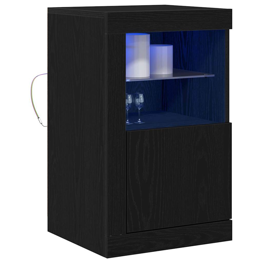 LED komoda Crni hrast 41 x 37 x 67 cm Konstruirano drvo