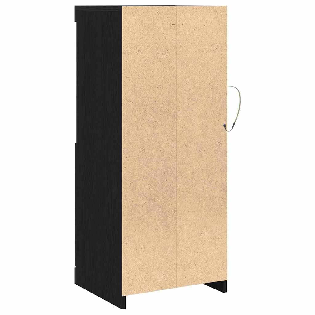 LED komoda Crna 41 x 37 x 100 cm Konstruirano drvo