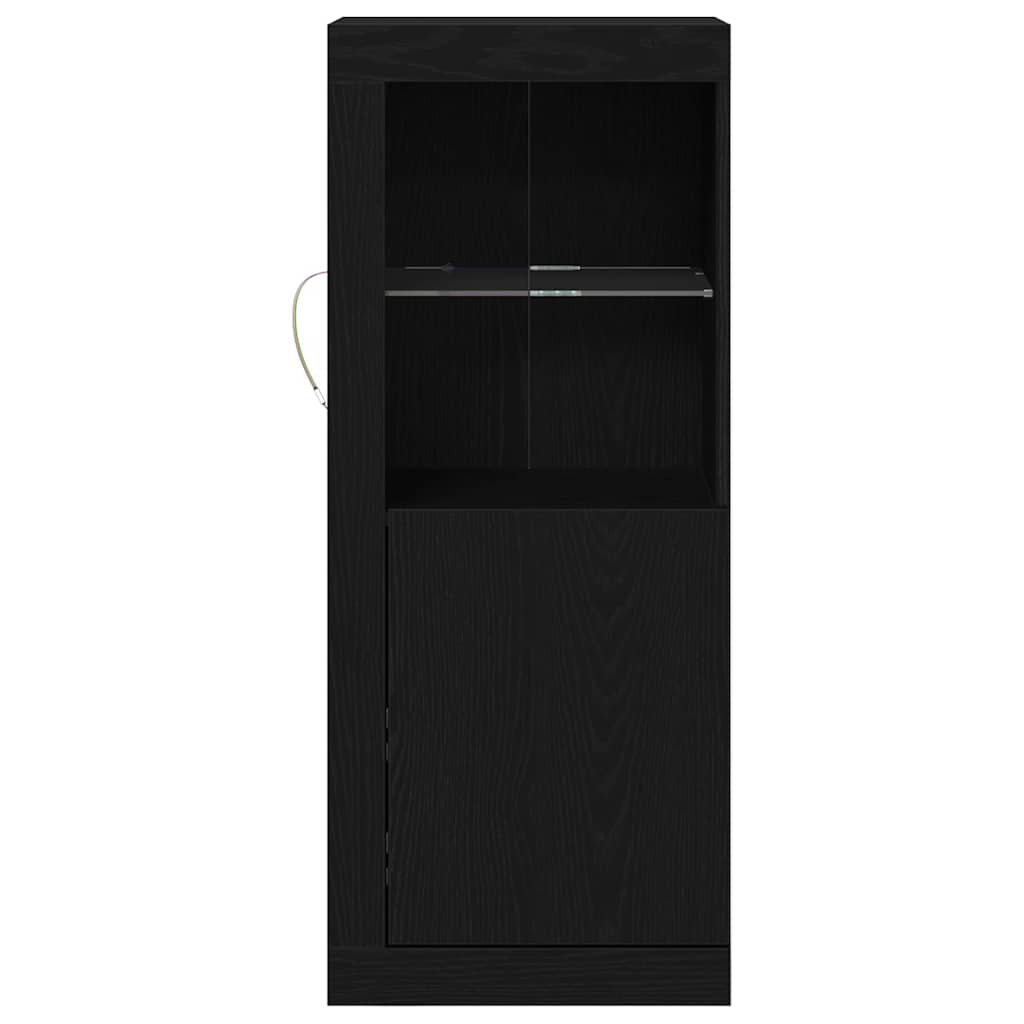 LED komoda Crna 41 x 37 x 100 cm Konstruirano drvo