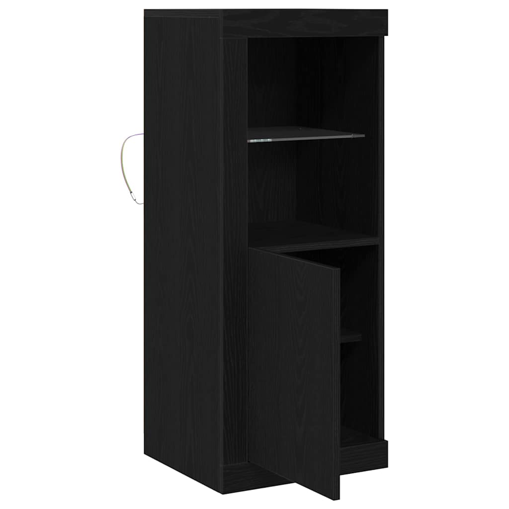 LED komoda Crna 41 x 37 x 100 cm Konstruirano drvo