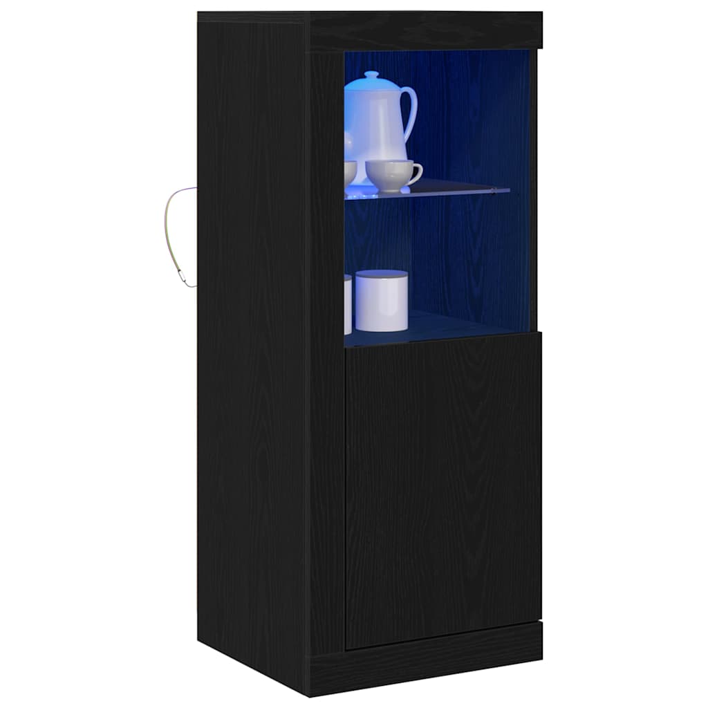 LED komoda Crna 41 x 37 x 100 cm Konstruirano drvo