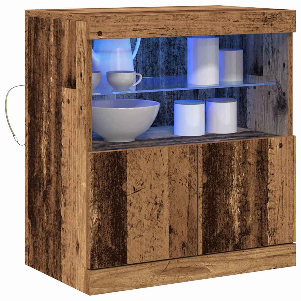 LED komoda Smeđa 60,5 x 37 x 67 cm Konstruirano drvo