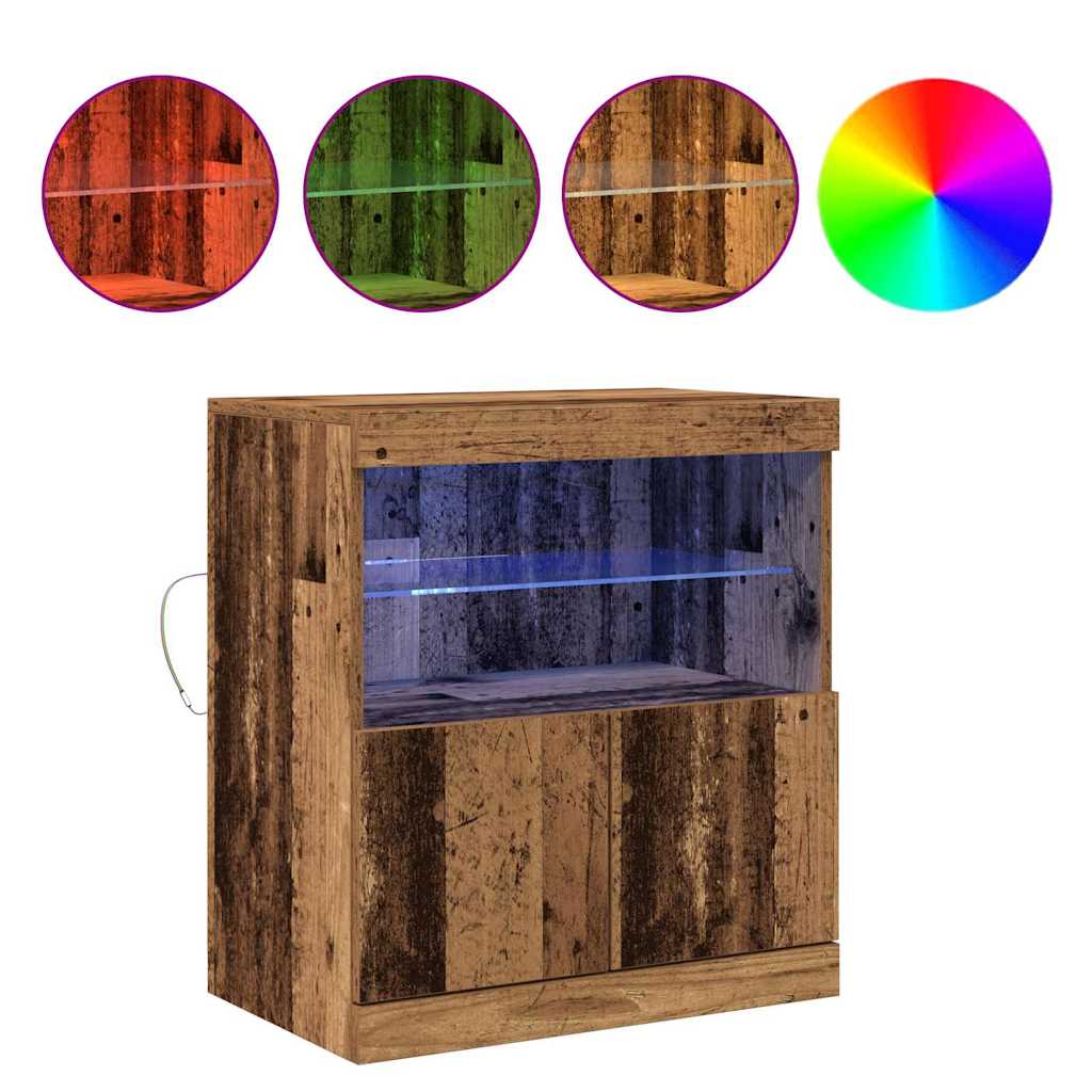 LED komoda Smeđa 60,5 x 37 x 67 cm Konstruirano drvo