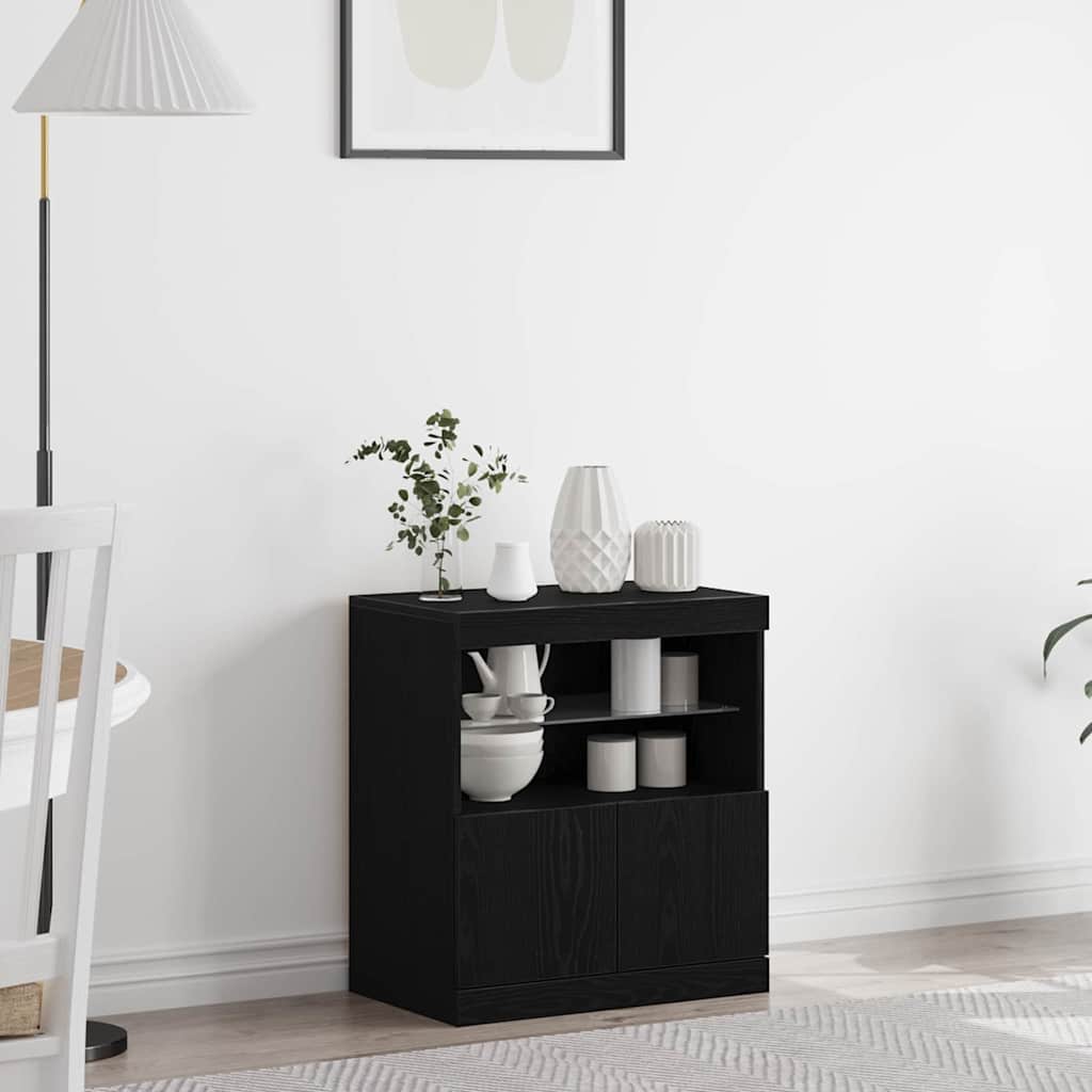 Komoda s LED svjetlima smeđa boja hrasta 60x37x67 cm