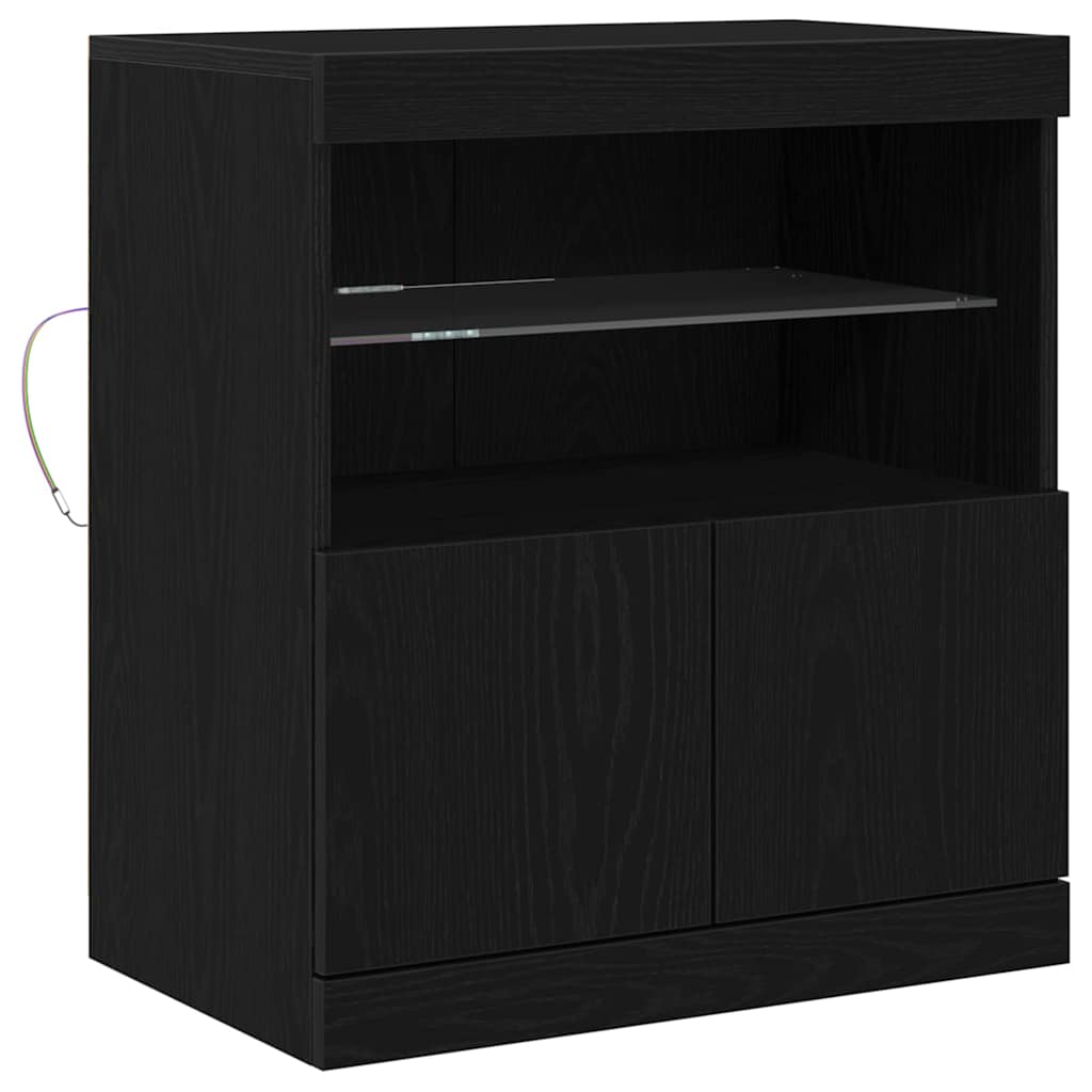 Komoda s LED svjetlima smeđa boja hrasta 60x37x67 cm