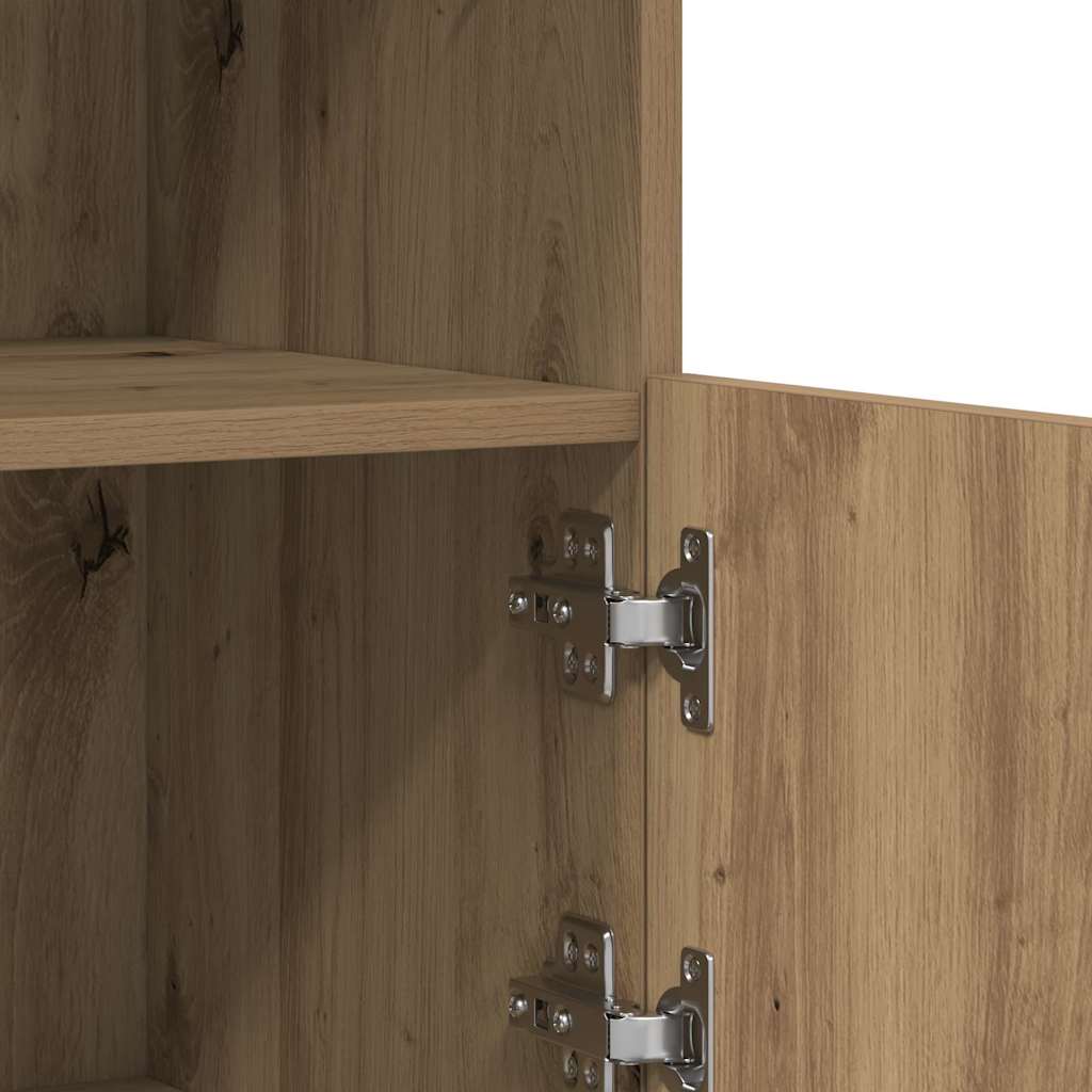 LED komoda Smeđa 81 x 37 x 66,5 cm Konstruirano drvo