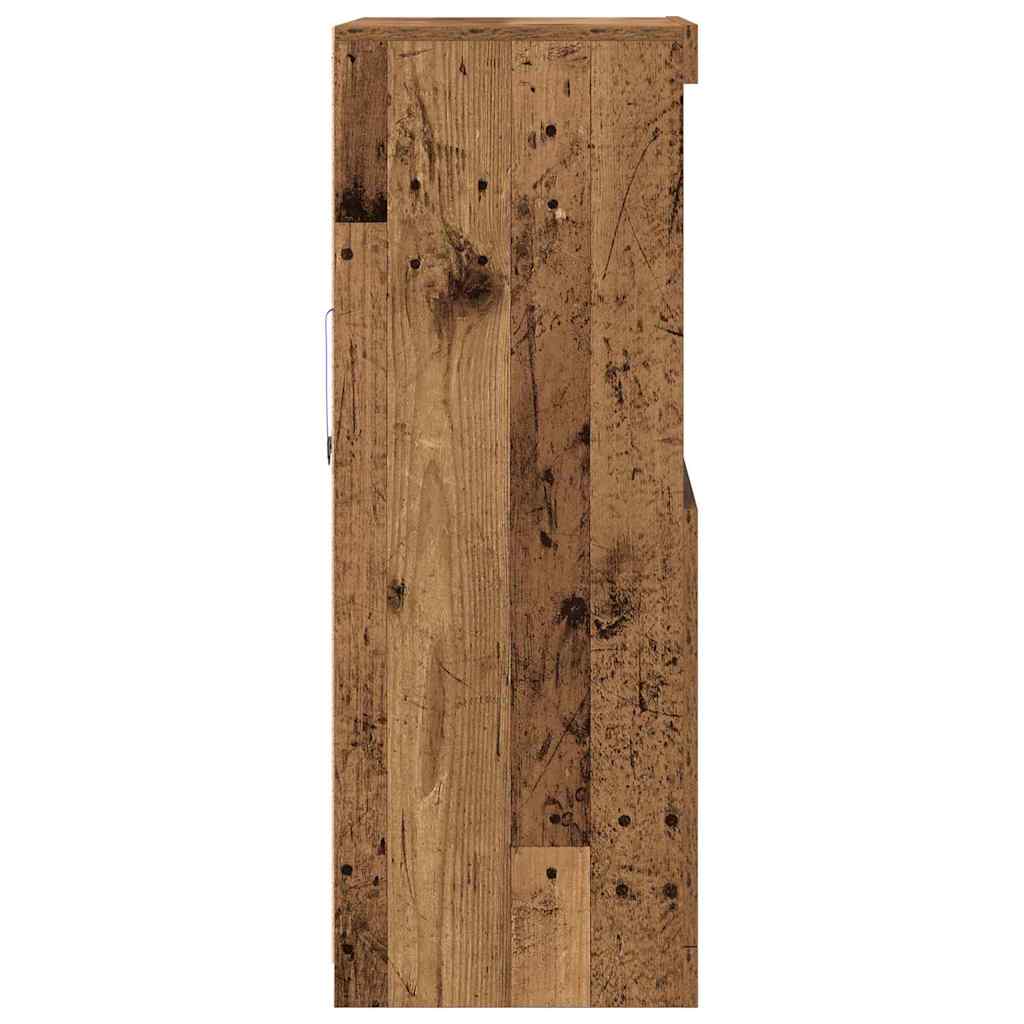 LED komoda Smeđa 60 x 37 x 100 cm Konstruirano drvo