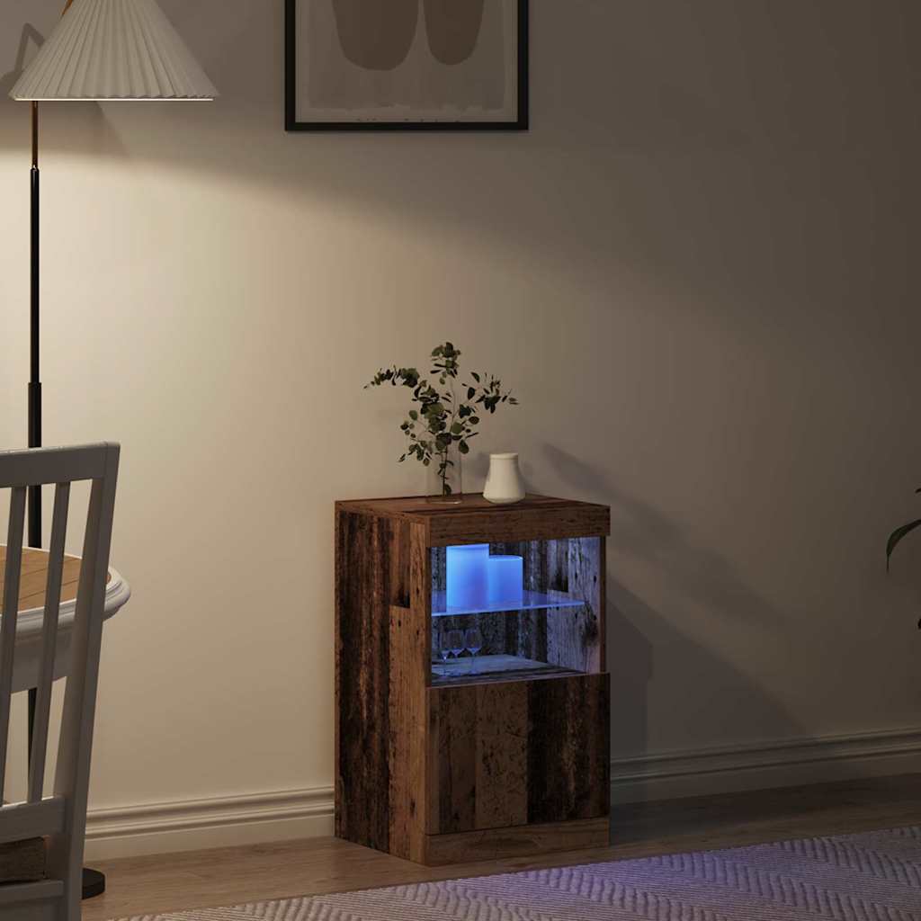 LED komoda Staro drvo 41 x 37 x 67 cm Konstruirano drvo