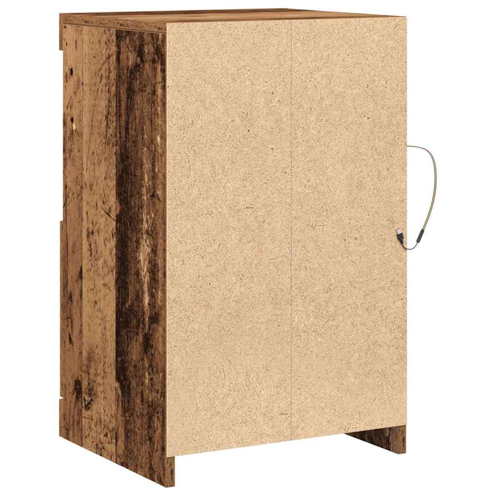 LED komoda Staro drvo 41 x 37 x 67 cm Konstruirano drvo