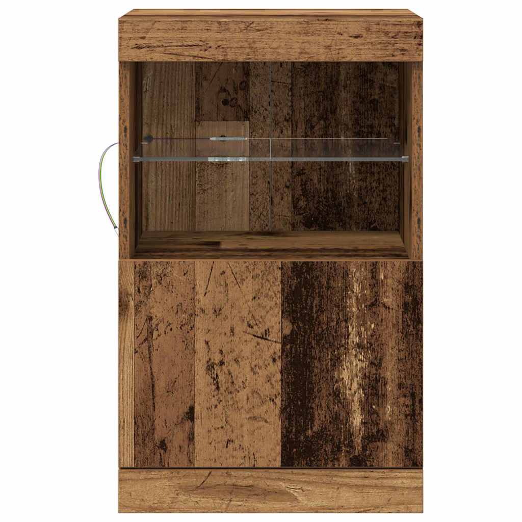 LED komoda Staro drvo 41 x 37 x 67 cm Konstruirano drvo