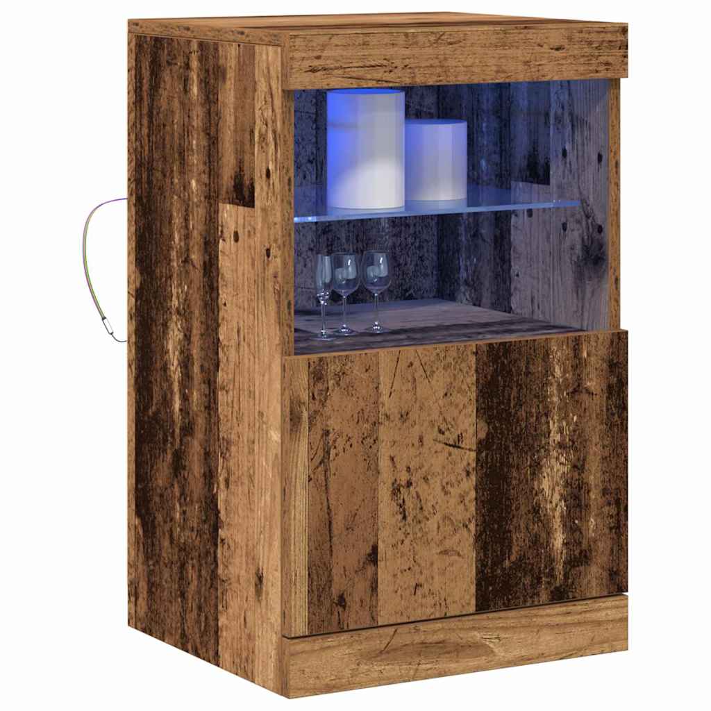 LED komoda Staro drvo 41 x 37 x 67 cm Konstruirano drvo