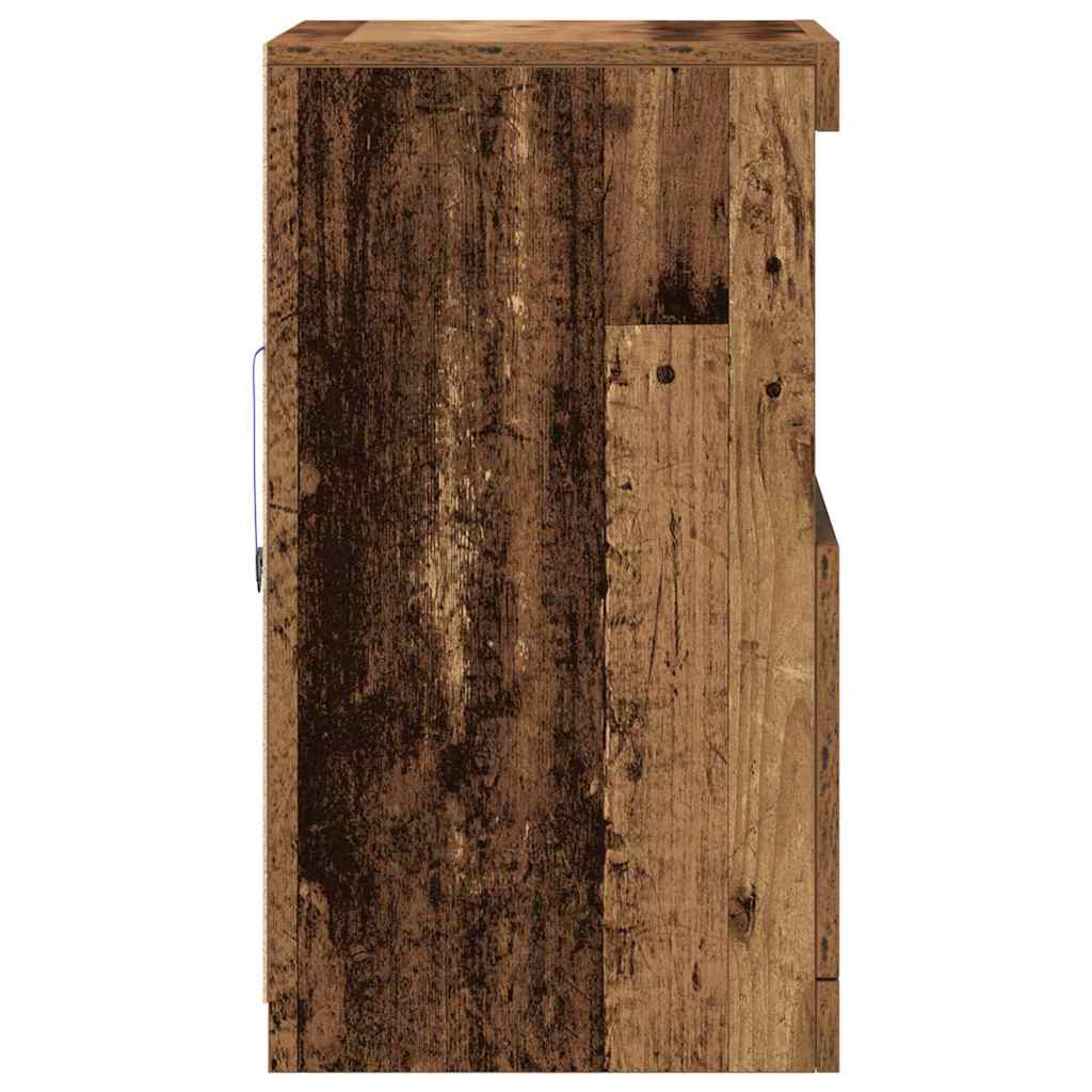 LED komoda Staro drvo 41 x 37 x 67 cm Konstruirano drvo