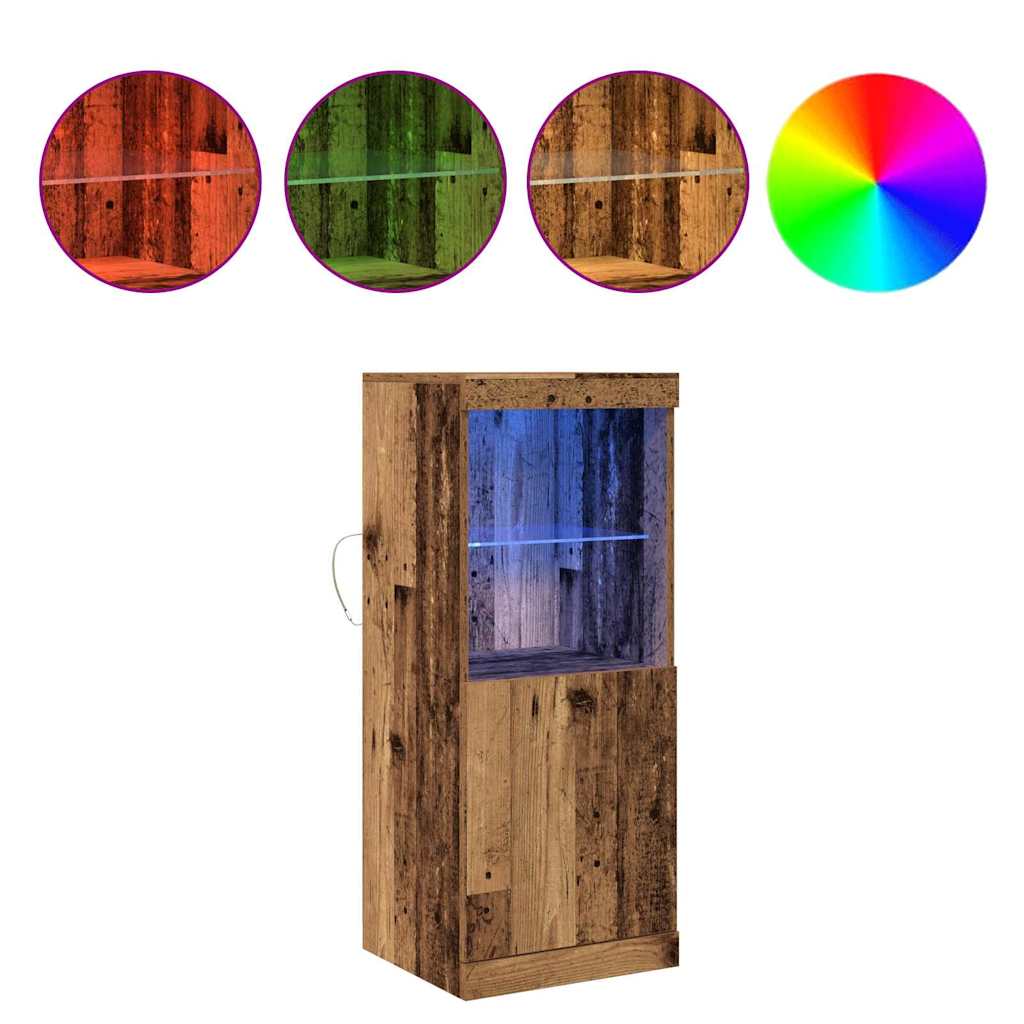 LED komoda Staro drvo 41 x 37 x 100 cm Konstruirano drvo