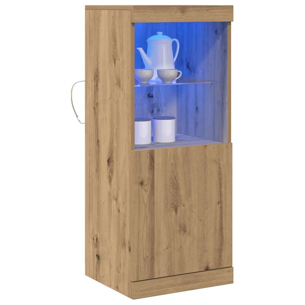 LED komoda Umjetnički hrast 41 x 37 x 100 cm Konstruirano drvo