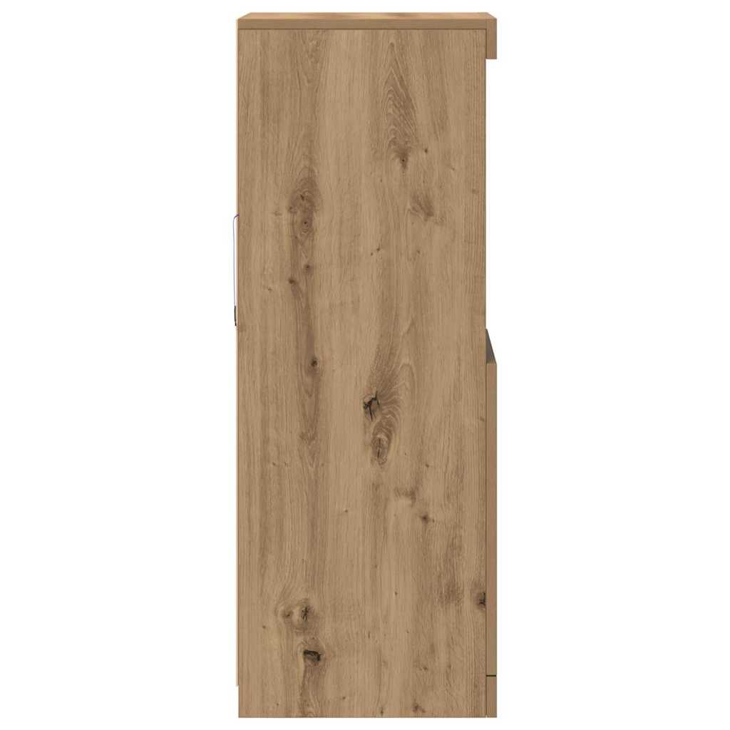 LED komoda Umjetnički hrast 41 x 37 x 100 cm Konstruirano drvo