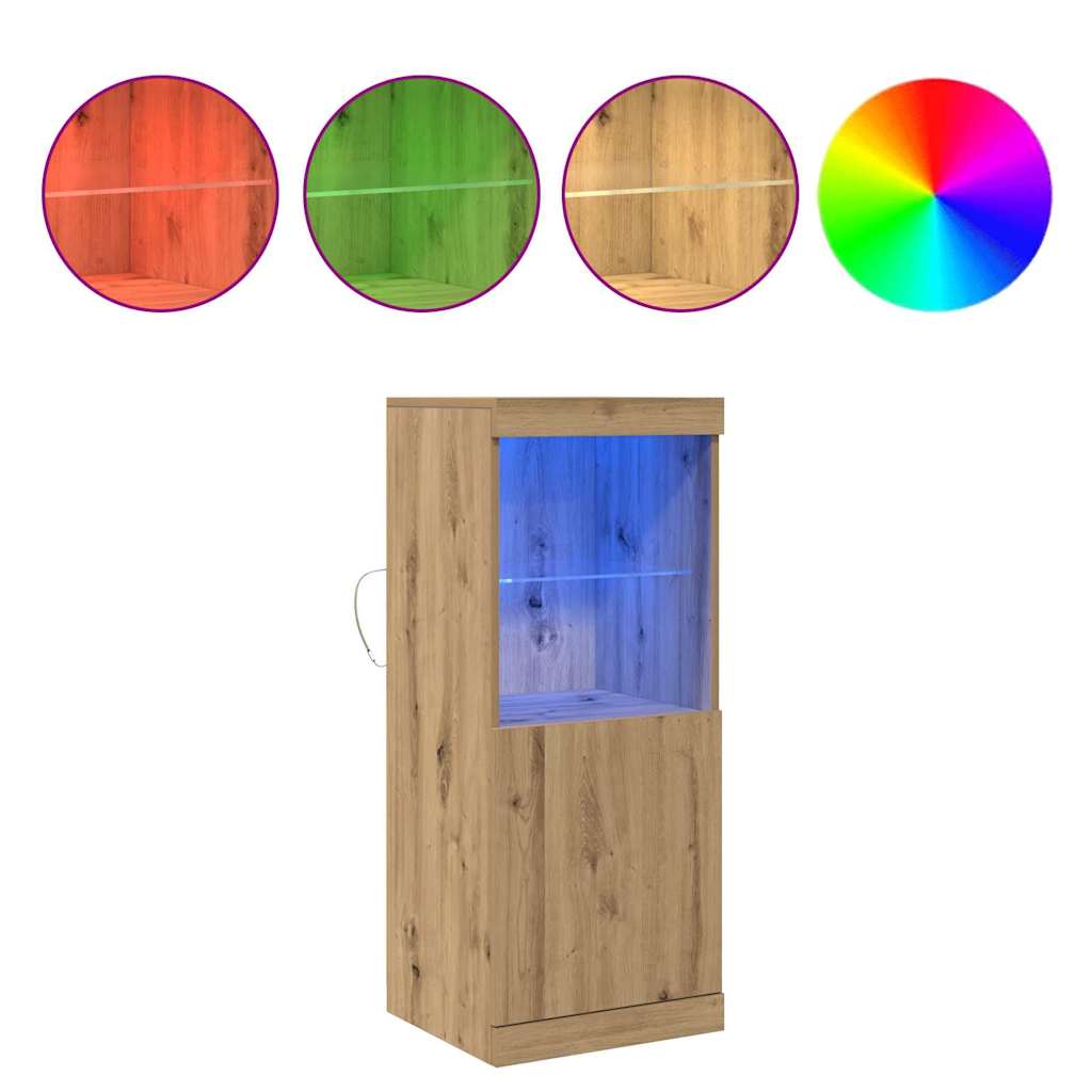 LED komoda Umjetnički hrast 41 x 37 x 100 cm Konstruirano drvo