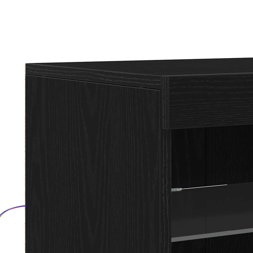LED komoda Crni hrast 41 x 37 x 100 cm Konstruirano drvo